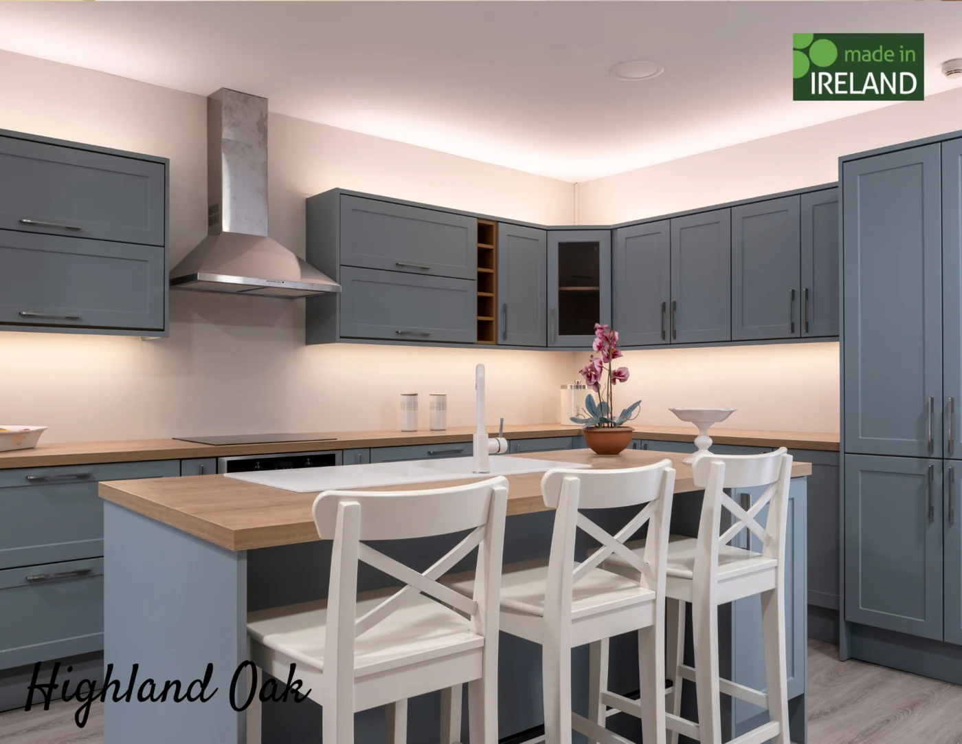 Urban Stone collection laminate worktop with slate-grey textured finish inspired by natural quarry stone